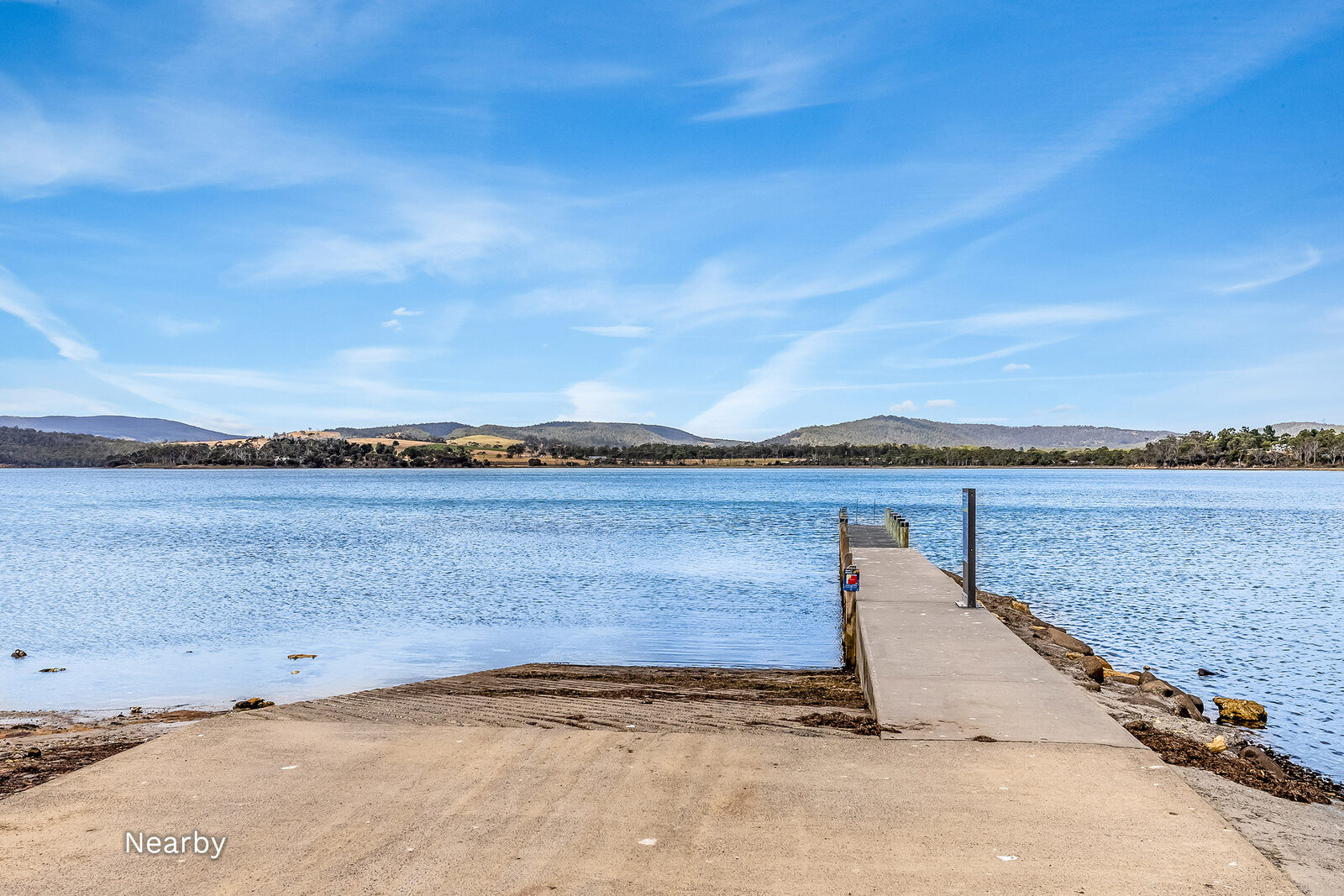 Public boat ramp and jetty on Saltwater River, a short drive from the shack
